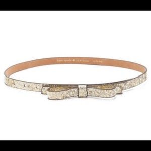 Kate Spade Gold Glitter Bow Belt!